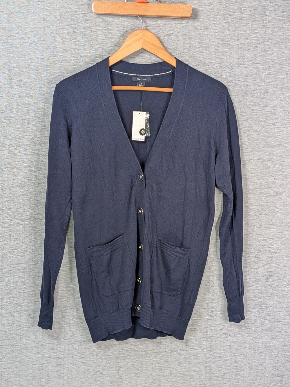 Nautica V-Neck Pocket Cardigan - Picture 2 of 7